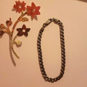 925 REAL Sterling Silver Men/Women Solid CURB Bracelet 8"